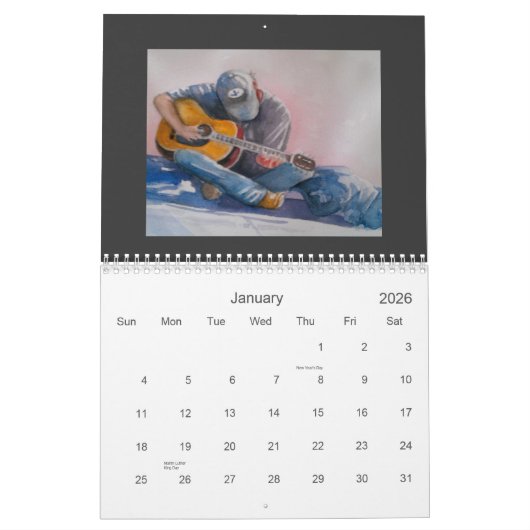 Shelley Lampman著元の絵画 カレンダー (1月 2026)