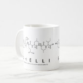 Shelliペプチド名mug コーヒーマグカップ (正面左)