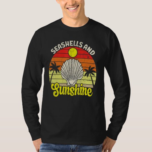 Shelling & Beachcombing Shell Hunter  Seashell Col Tシャツ (正面)