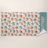 Shells Abundance ビーチタオル (正面)