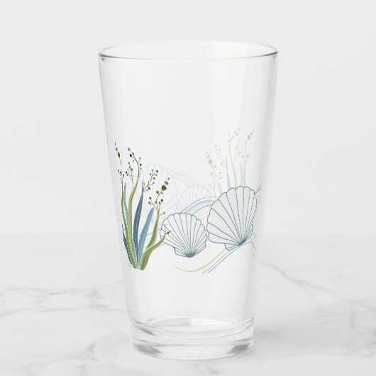 Shells and Seaweed Border タンブラーグラス (裏面)
