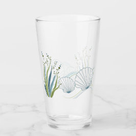 Shells and Seaweed Border タンブラーグラス
