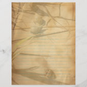 Shells in Grass Vintage Lined Binder Paper チラシ (裏面)