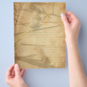 Shells in Grass Vintage Lined Binder Paper チラシ (手)