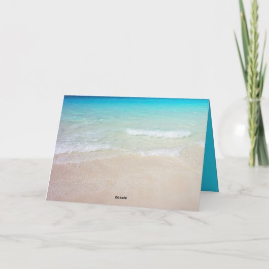 Shells on the Beach Personalized Birthday From All カード (裏面)