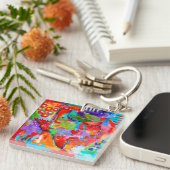 Shellyジョーンズ著テキサス州の鍵鎖 キーホルダー (正面右)