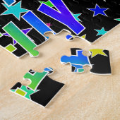 "SHELLY"名、おもしろい"ハッピーバースデー" ジグソーパズル (側面)