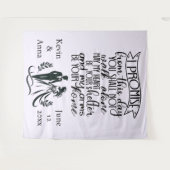 Shelter in Your Arms Wedding Backdrop タペストリー (正面(横))