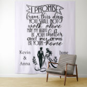 Shelter in Your Arms Wedding Backdrop タペストリー (インサイチュ)