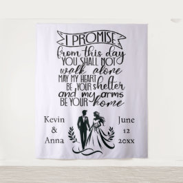 Shelter in Your Arms Wedding Backdrop タペストリー