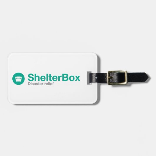 ShelterBoxの荷物のラベル ラゲッジタグ (正面横)