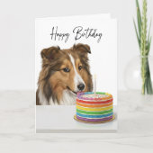 Sheltie Birthday Cake Inspector カード (正面)
