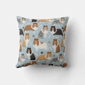 Sheltie Bones and Paws クッション (裏面)