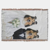 Sheltie Bride & Groom スローブランケット (正面)