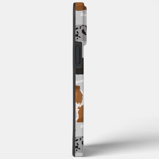 Sheltie Dog Bones and Paws Case-Mate iPhone Case iPhoneケース (裏面 / 右)
