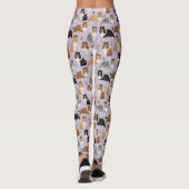 Sheltie Dog Bones and Paws Leggings レギンス (裏面)