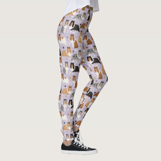 Sheltie Dog Bones and Paws Leggings レギンス (右)