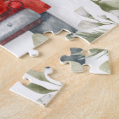 Sheltie Family in Red Truck Christmas  ジグソーパズル (側面)