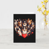 Sheltie Heart-shaped Cute Sheltie Dog Lover Men Wo カード (黄色い花)