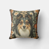 Sheltie or Collie Dog in William Morris Style クッション (裏面)