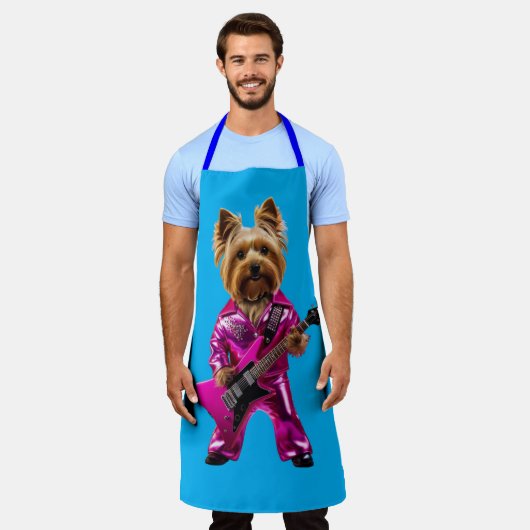 Sheltie Rock Star Apron エプロン (着用した状態)