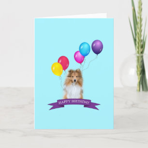 Sheltie Shetland Sheepdog Happy Birthday Card カード