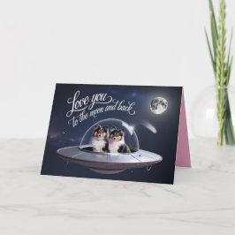 Sheltie Valentine Card カード