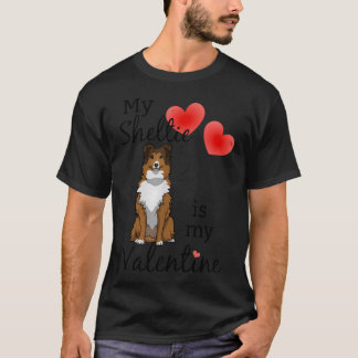 Shelties Cute Sheltie Valentine Sheltie Mom  Tシャツ