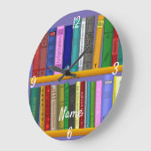 ShelvesのブックThunder_Cove  ラージ壁時計 (傾斜)