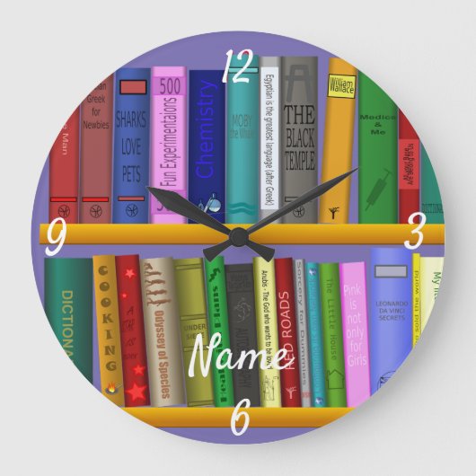 ShelvesのブックThunder_Cove  ラージ壁時計 (正面)