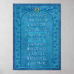 Shema Israel Deco Poster ポスター<br><div class="desc">The Shema,  on an ornate card decorated with a gold Star of David at the top.  Shema Israel YHWH our God YHWH is One You shall love YHWH your God With all your heart and with all your soul and with all your might.  Devarim / Deuteronomy 6:4</div>