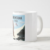 Shemshakイランのスキーのポスター。 ジャンボコーヒーマグカップ (正面右)