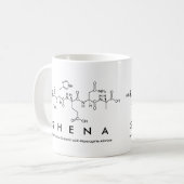 Shenaペプチド名mug コーヒーマグカップ (正面左)
