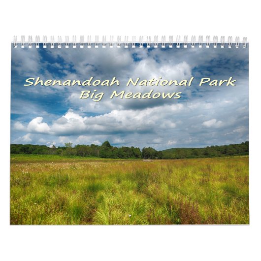 Shenandoahの国立公園の大きい草原 カレンダー (カバー)