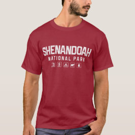 Shenandoahの国立公園のTシャツ(暗い) Tシャツ