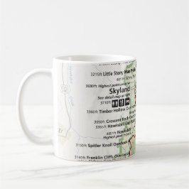 Shenandoahの地図のマグ コーヒーマグカップ