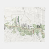 Shenandoahの地図毛布 フリースブランケット (正面(横))