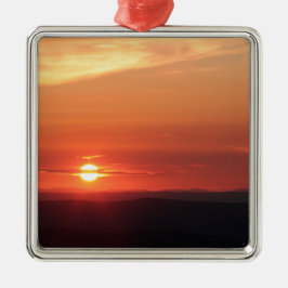 Shenandoahの山の日没 メタルオーナメント