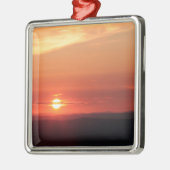 Shenandoahの山の日没 メタルオーナメント (左)