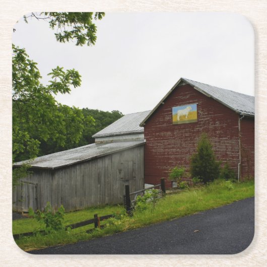Shenandoahの農場 スクエアペーパーコースター (正面)