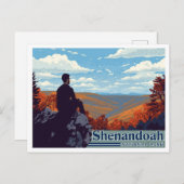Shenandoah Skyline Drive Fall Art ポストカード (正面/裏面)