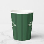 Shenanigan Family Name Green Stripes 紙コップ (右)