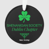 Shenanigan Society ダブリン支部 ヴィンテージヘリテージ オーナメント (正面)