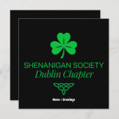Shenanigan Society Dublin Chapter Vintage Heritage 招待状 (正面/裏面)