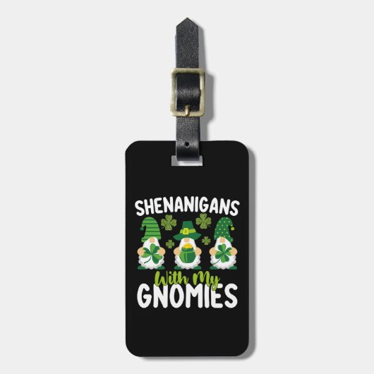 Shenanigansと私のノミー格言聖パトリックの日 ラゲッジタグ (正面縦)