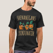 Shenanigans Coordinator Funny Gnomies St Patrick's Tシャツ (正面)