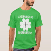 Shenanigans Coordinator Funny St Patricks Day Teac Tシャツ (正面)