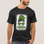 Shenanigans Coordinator Messy Bun Teacher St Patri Tシャツ (正面)