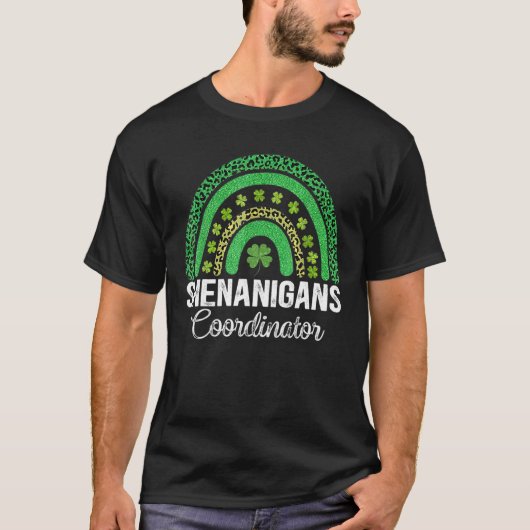 Shenanigans Coordinator Rainbow St Patricks Day Te Tシャツ (正面)
