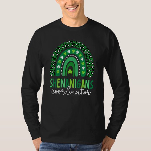 Shenanigans Coordinator Shamrock St Patrick's Day Tシャツ (正面)